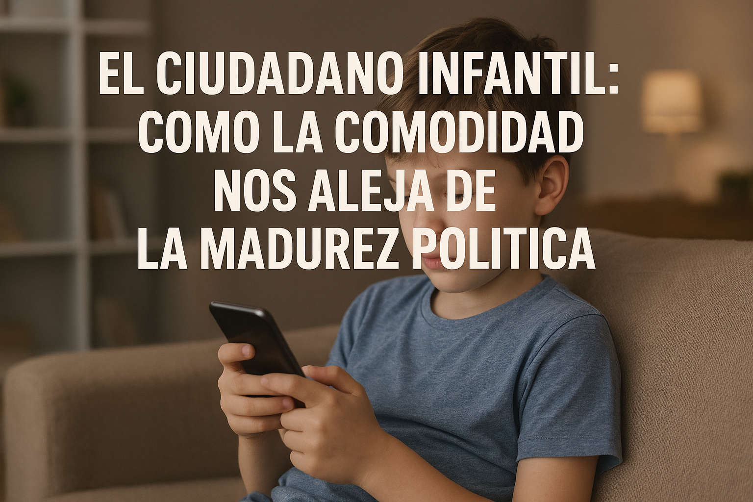 EL CIUDADANO INFANTIL: CÓMO LA COMODIDAD NOS ALEJA DE LA MADUREZ POLÍTICA