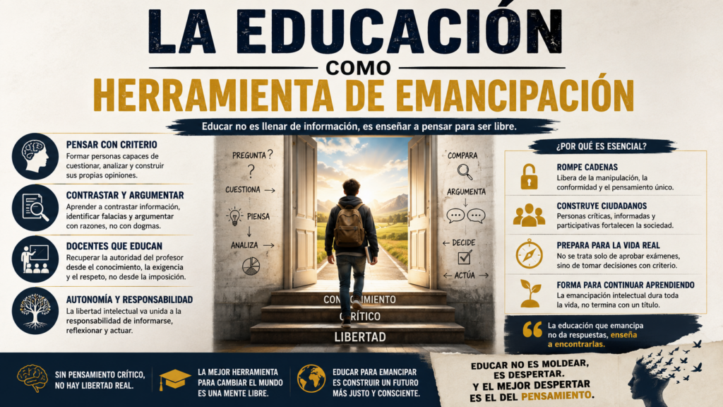 LA EDUCACIÓN COMO HERRAMIENTA DE EMANCIPACIÓN